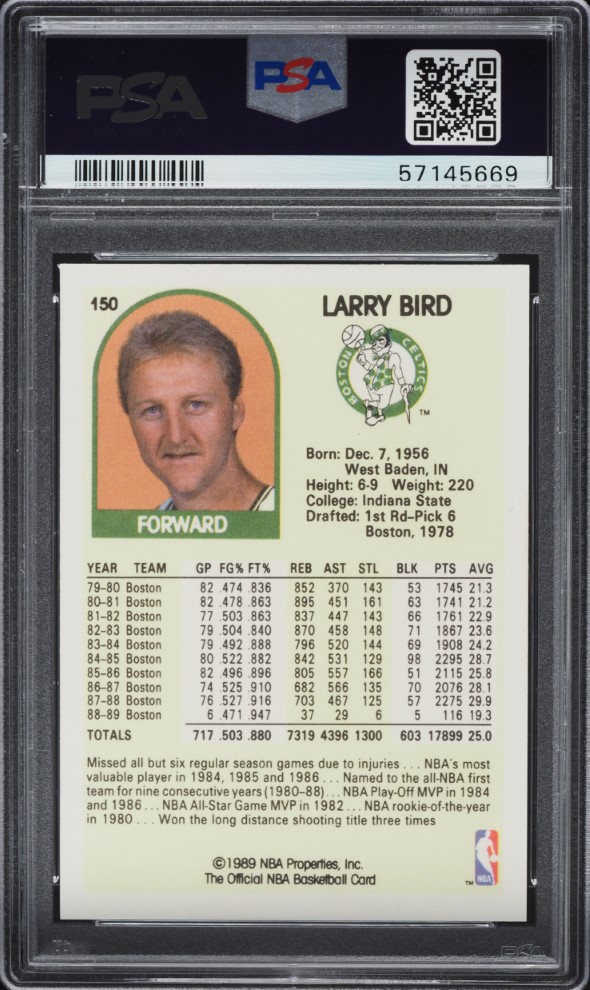 1989 Hoops Larry Bird #150 PSA 6 EXMT