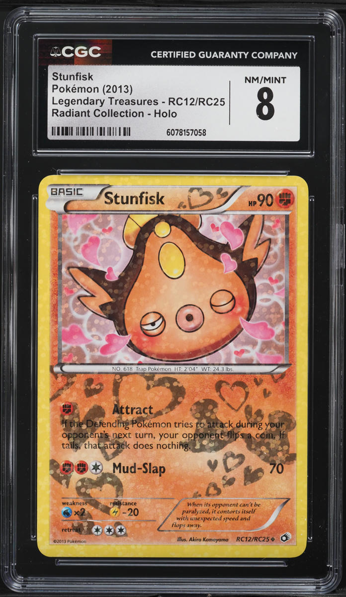 2013 Pokemon Legendary Treasures Radiant Collection Holo Stunfisk #RC12 CGC 8