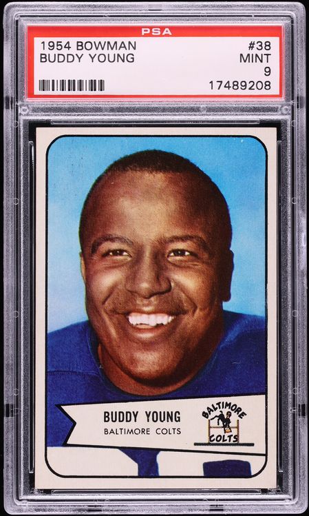 1954 Bowman Football Buddy Young #38 PSA 9 MINT