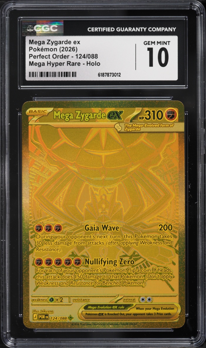 2026 Pokemon Mega Evolution Perfect Order MHR Mega Zygarde EX #124 CGC 10 GEM MINT