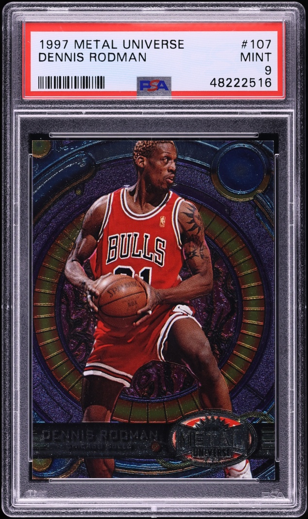 1997 Metal Universe Dennis Rodman #107 PSA 9 MINT