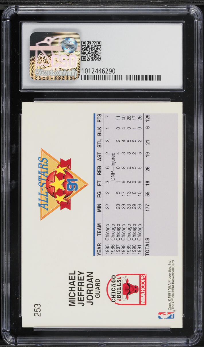 1991 Hoops All Star Michael Jordan #253 CSG 7.5 NRMT+