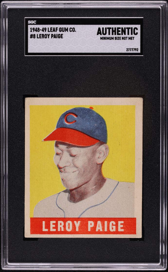 1948 Leaf Satchel Paige SP ROOKIE #8 SGC AUTH