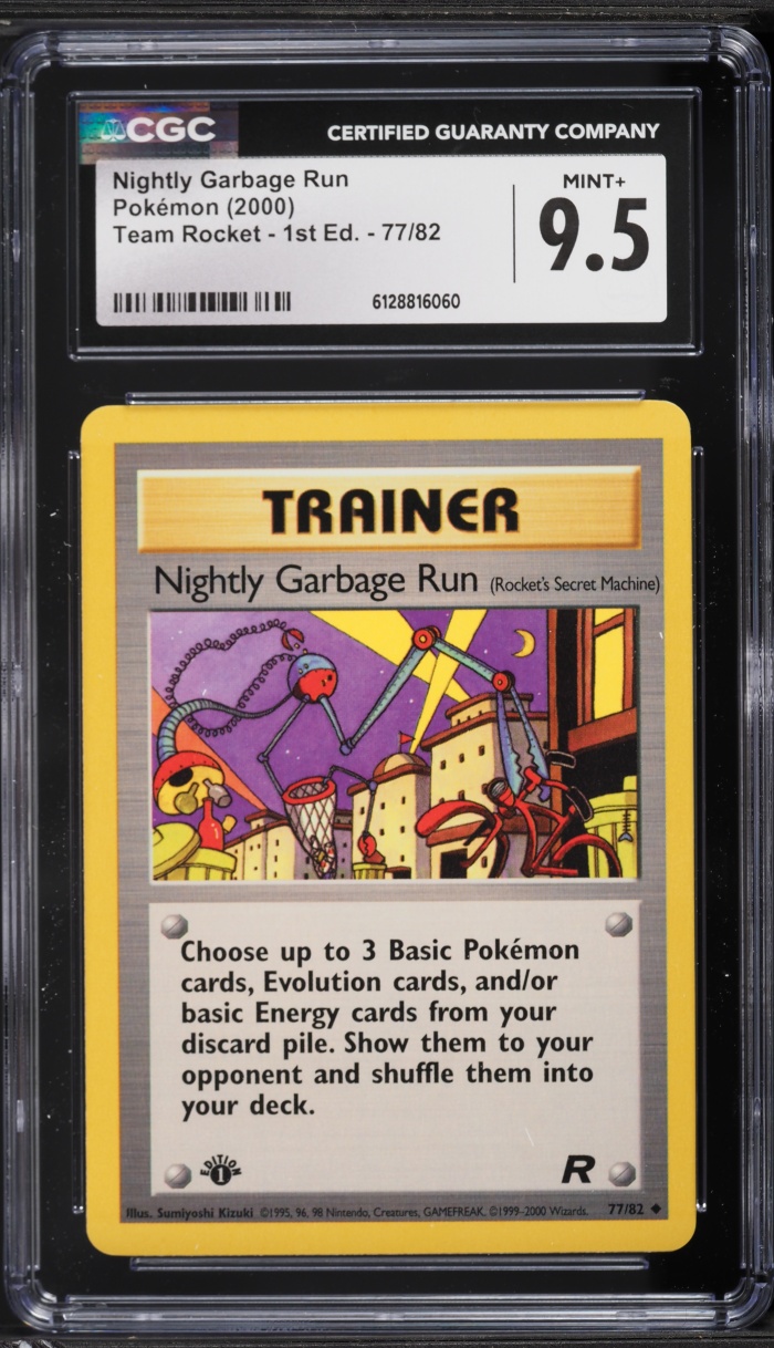 2000 Pokemon Team Rocket 1st Edition Nightly Garbage Run #77 CGC 9.5 MINT+