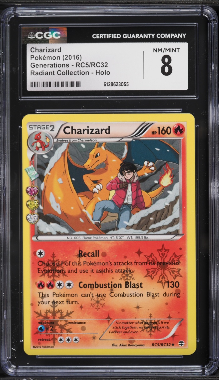 2016 Pokemon XY Generations Radiant Collection Holo Charizard #RC5 CGC 8 NM-MT