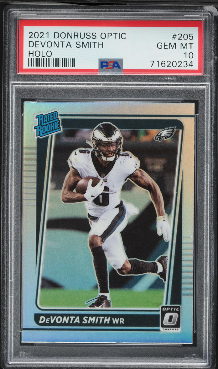 2021 Donruss Optic Holo DeVonta Smith ROOKIE #205 PSA 10 GEM MINT