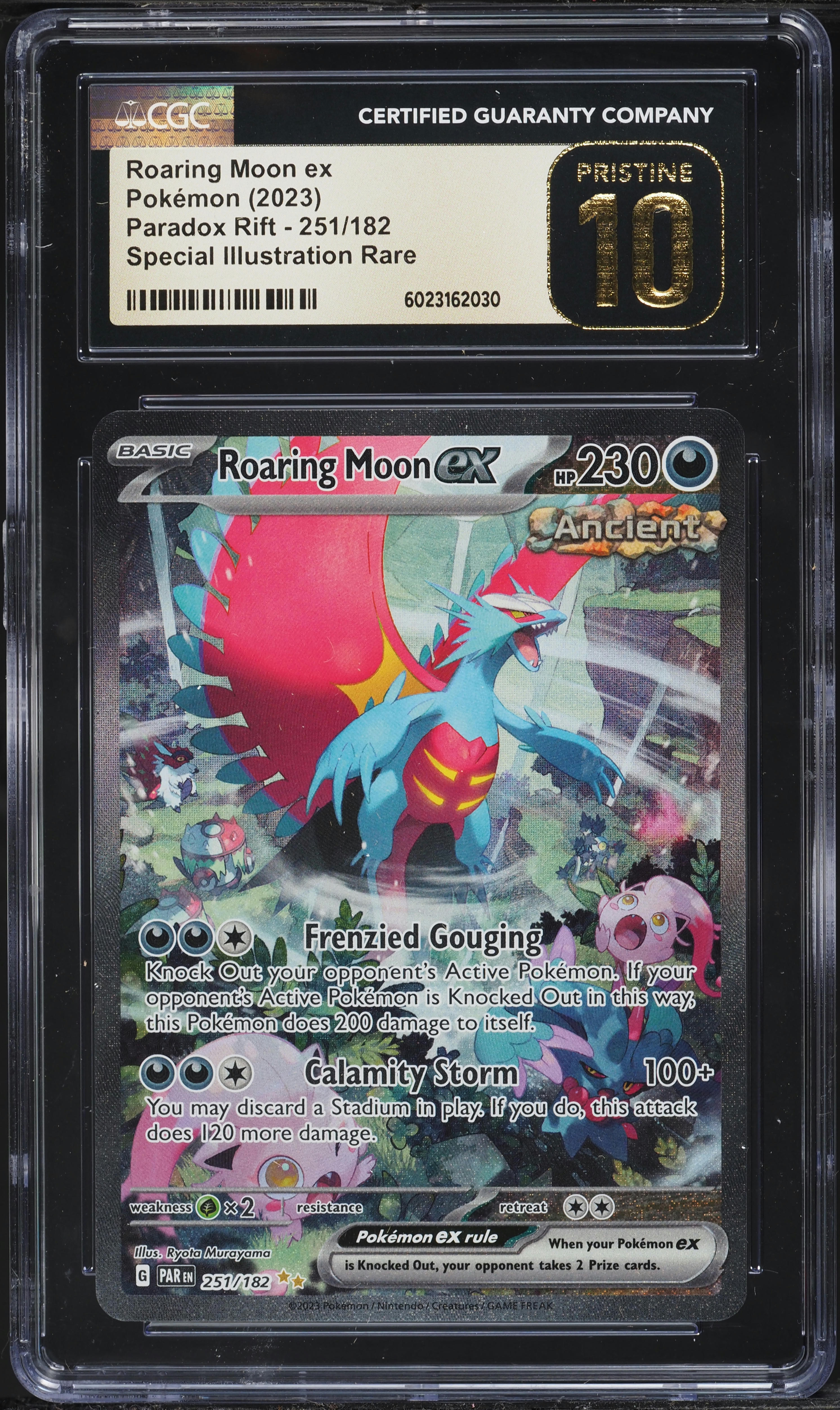 2023 Pokemon Scarlet & Violet Paradox Rift SIR Roaring Moon ex #251 CGC 10 PRISTINE