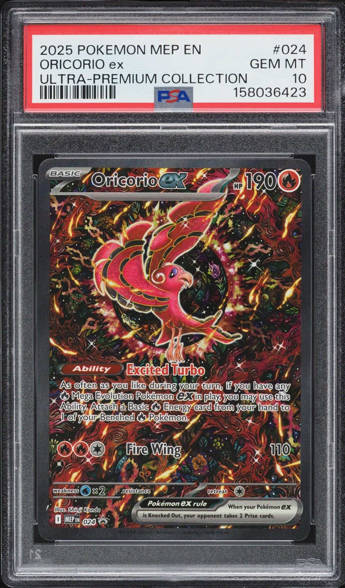 2025 Pokemon Mega Evolution Promo Ultra Premium Alt Art Oricorio Ex #24 PSA 10 GEM MINT