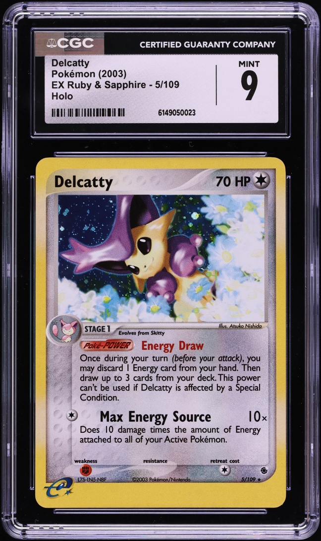 2003 Pokemon EX Ruby & Sapphire Holo Delcatty #5 CGC 9 MINT