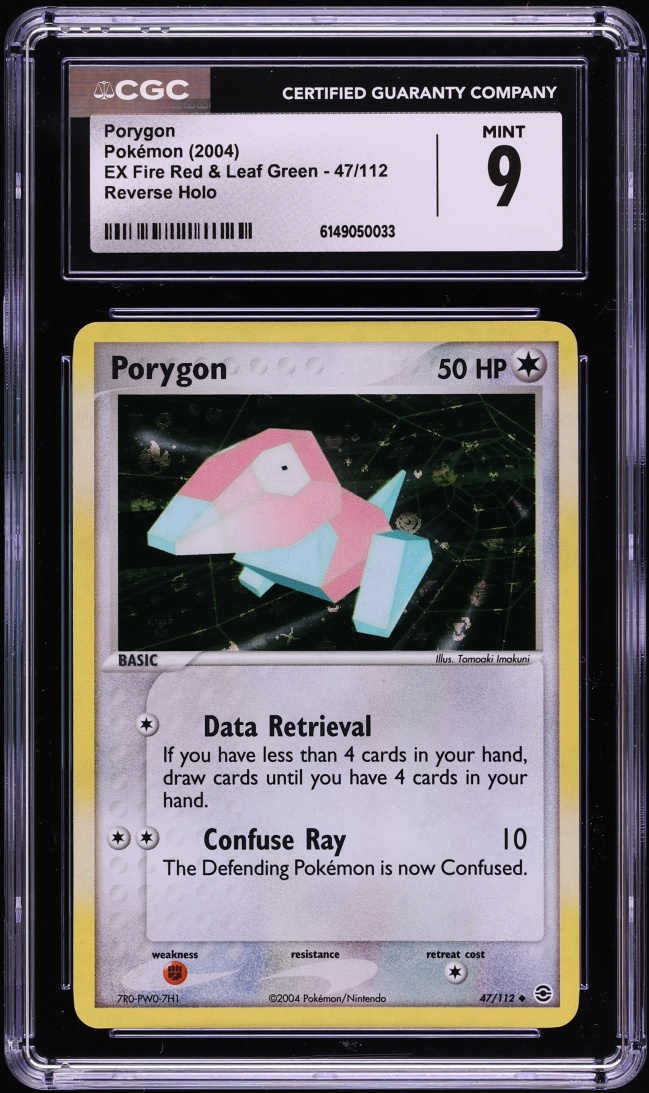 2004 Pokemon EX Fire Red & Leaf Green Reverse Holo Porygon #47 CGC 9 MINT