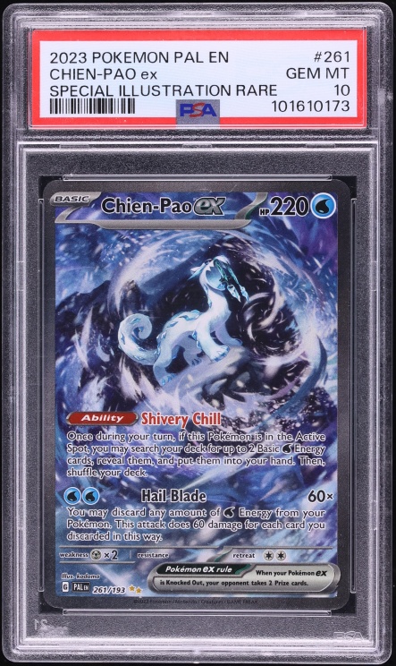 2023 Pokemon Scarlet & Violet Paldea Evolved SIR Chien-Pao ex #261 PSA 10 GEM MINT