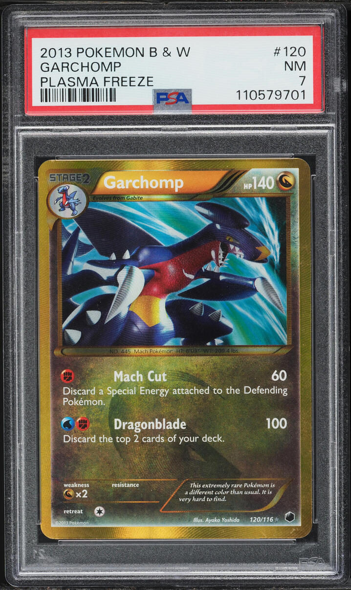 2013 Pokemon Black & White Plasma Freeze Secret Garchomp #120 PSA 7 NRMT