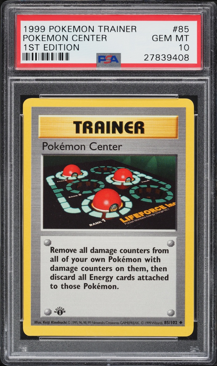 1999 Pokemon Base Set Shadowless 1st Edition Pokemon Center #85 PSA 10 GEM MINT
