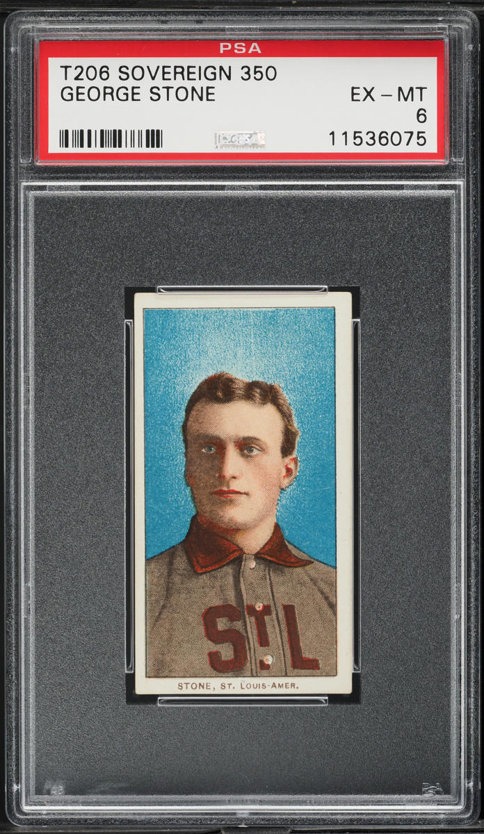 1909-11 T206 George Stone SOVEREIGN PSA 6 EXMT