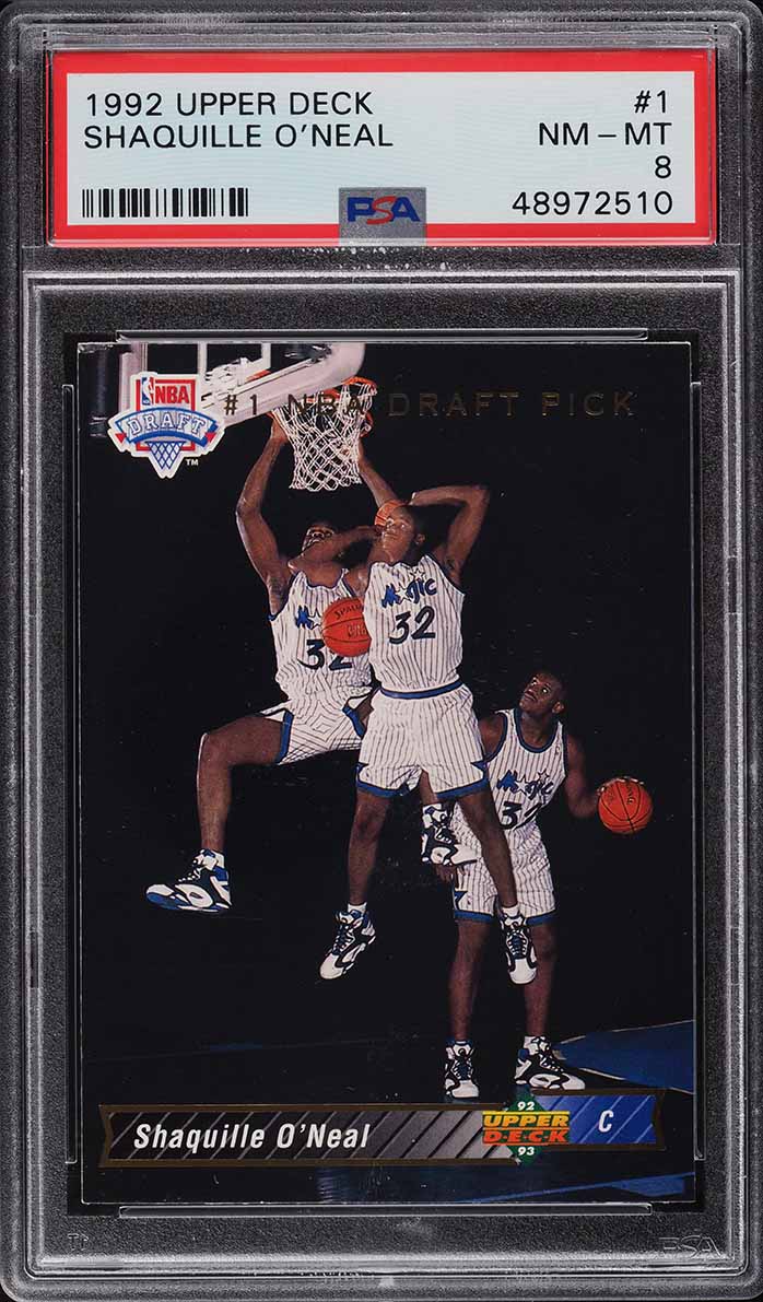 1992 Upper Deck Basketball Shaquille O'Neal ROOKIE #1 PSA 8 NM-MT