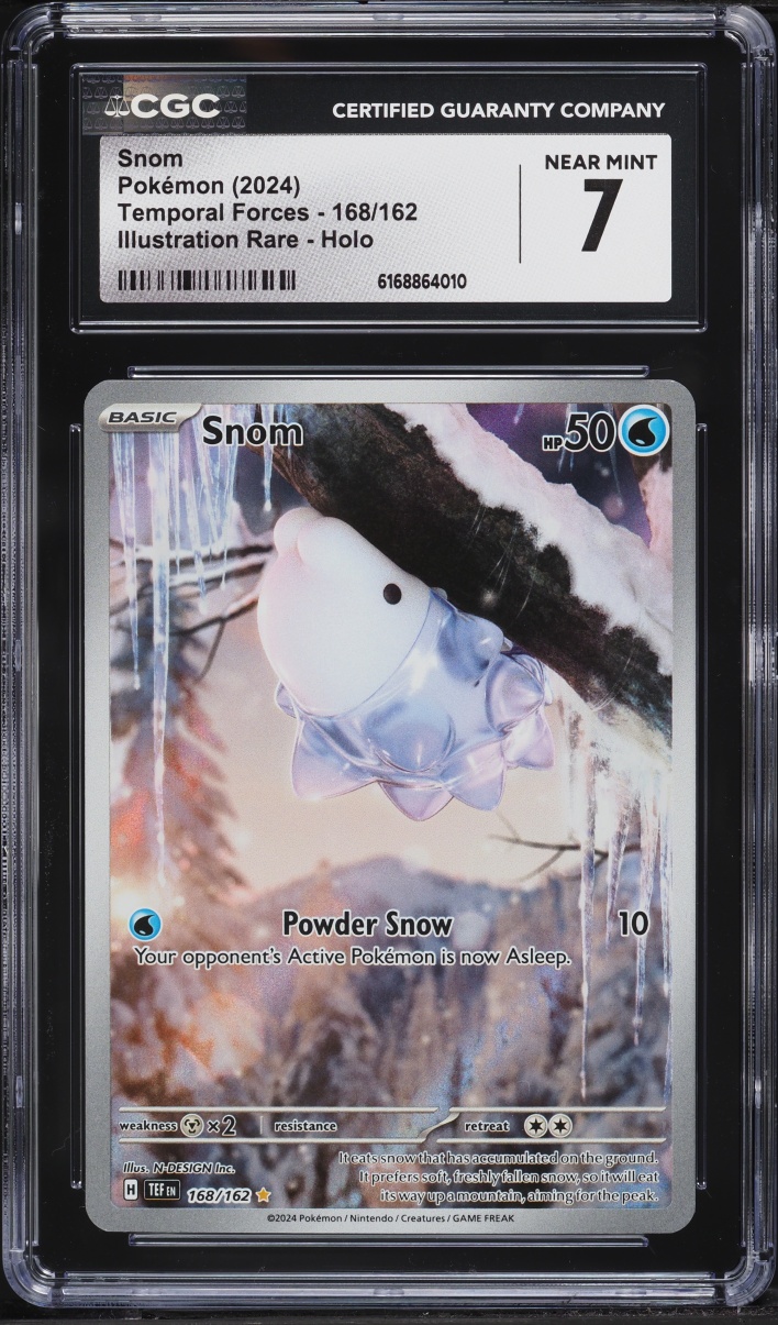 2024 Pokemon Scarlet & Violet Temporal Forces IR Snom #168 CGC 7 NRMT