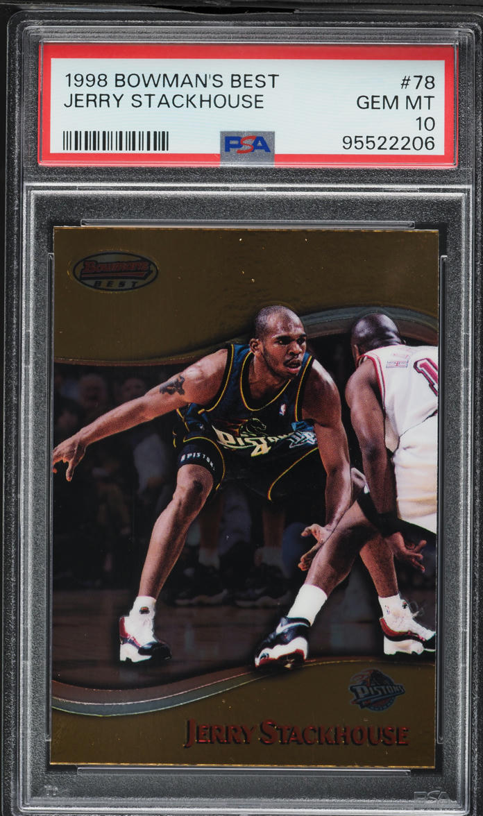 1998 Bowman's Best Jerry Stackhouse #78 PSA 10 GEM MINT
