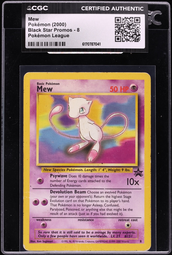 2000 Pokemon League Black Star Promo Mew #8 CGC AUTH