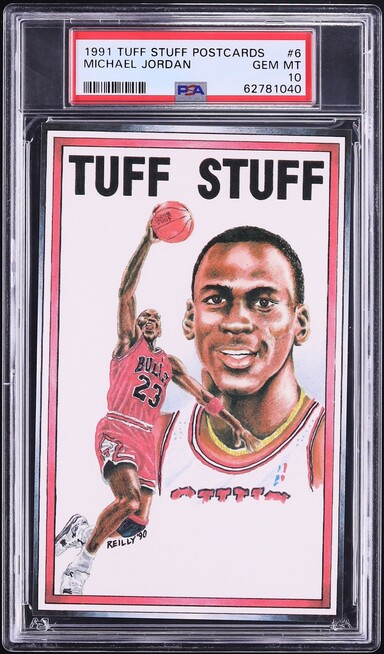 1991 Tuff Stuff Postcards Michael Jordan #6 PSA 10 GEM MINT
