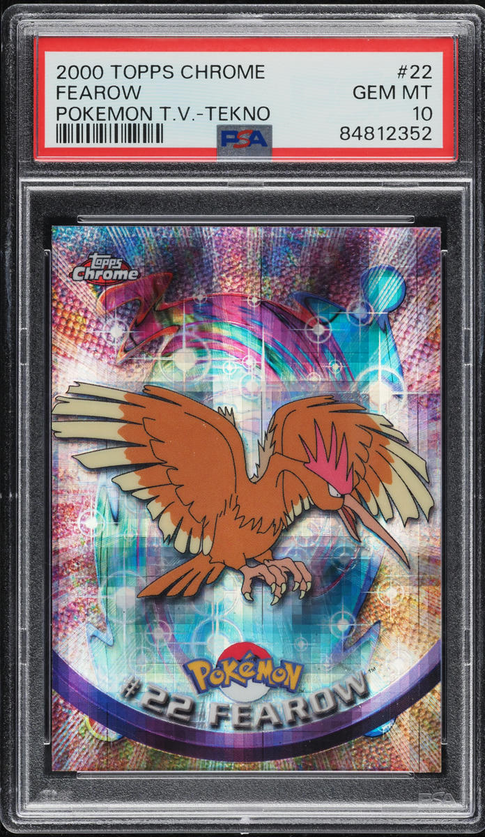 2000 Topps Chrome Pokemon Series 1 Tekno Fearow #22 PSA 10 GEM MINT