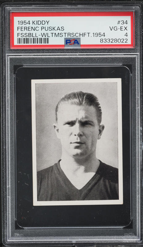 1954 A&BC All Sport Series Soccer Ferenc Puskas ROOKIE #54 PSA 5