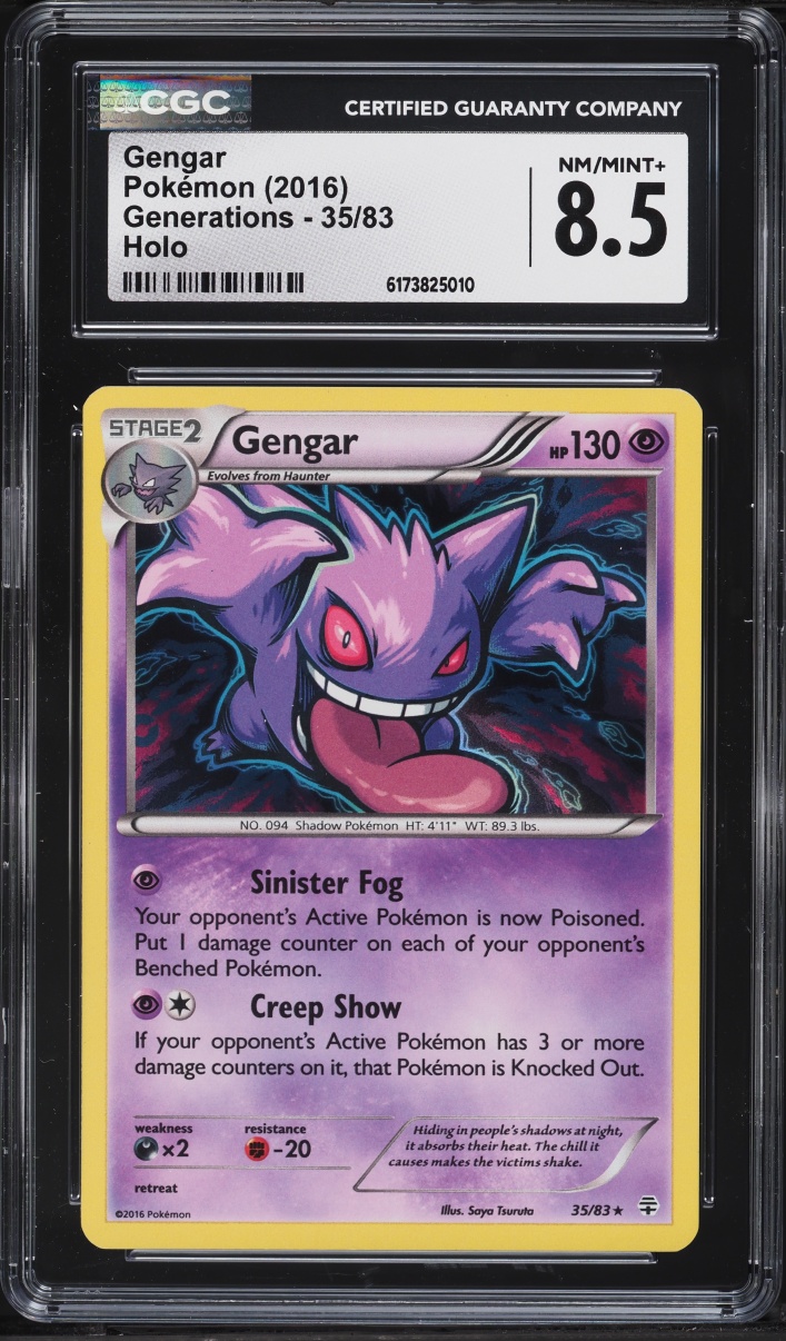 2016 Pokemon XY Generations Holo Gengar #35 CGC 8.5 NM-MT+