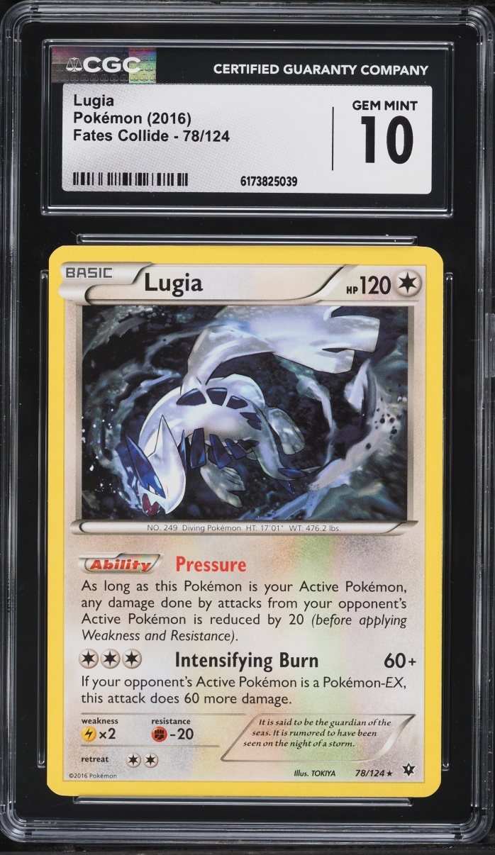 2016 Pokemon XY Fates Collide Lugia #78 CGC 10 GEM MINT