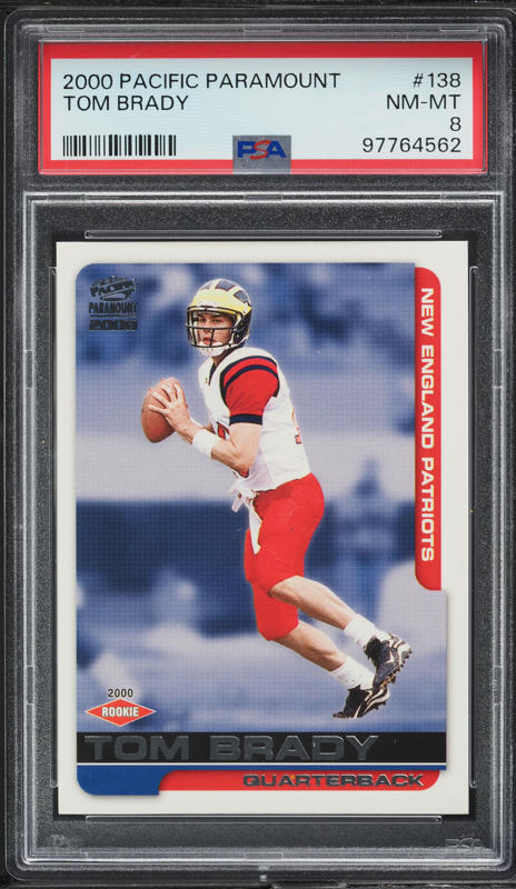 2000 Pacific Omega Tom Brady ROOKIE /500 #191 BGS 9 MINT on