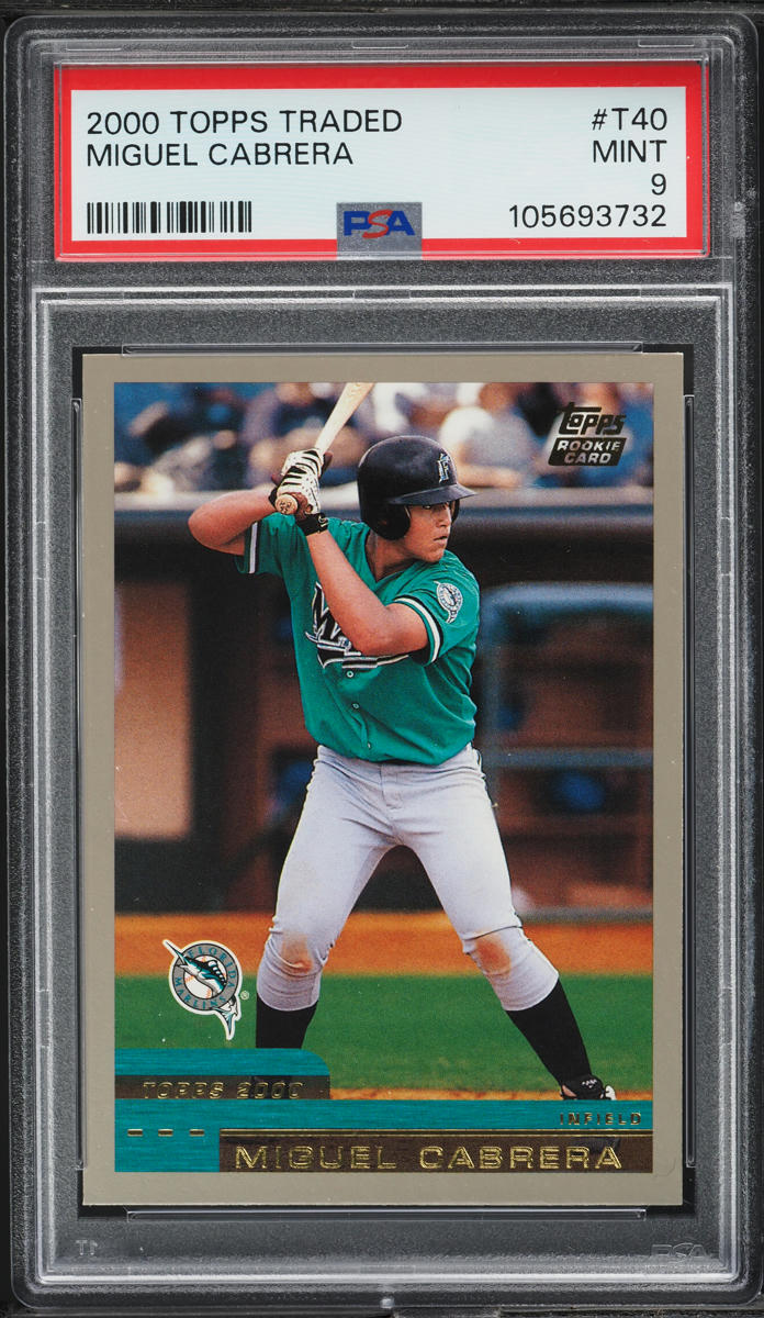 2000 Topps Traded Miguel Cabrera ROOKIE #T40 PSA 9 MINT