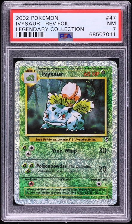 2002 Pokemon Legendary Collection Reverse Holo Ivysaur #47 PSA 7 NRMT
