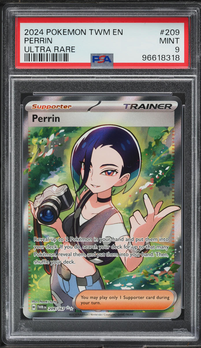 2024 Pokemon Scarlet & Violet Twilight Masquerade Full Art Perrin #209 PSA 9