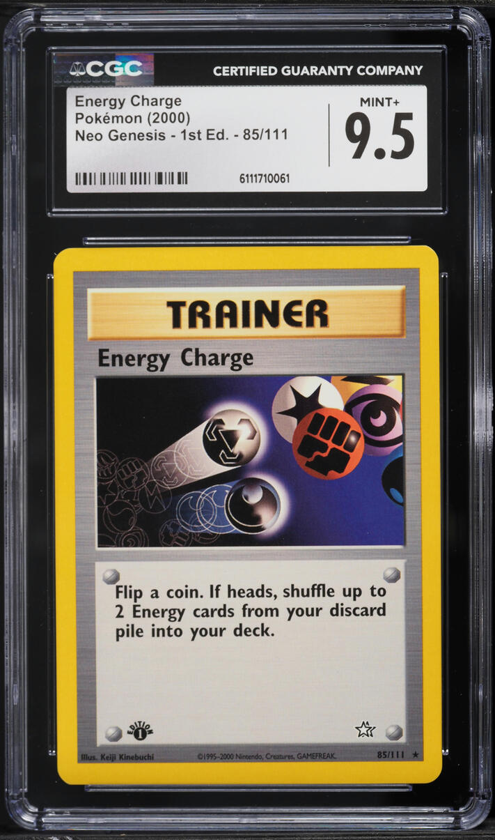 2000 Pokemon Neo Genesis 1st Edition Energy Charge #85 CGC 9.5 MINT+