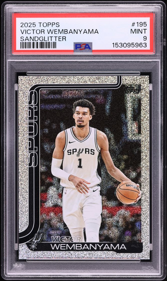 2025 Topps Sandglitter Victor Wembanyama 1/5 #195 PSA 9 MINT