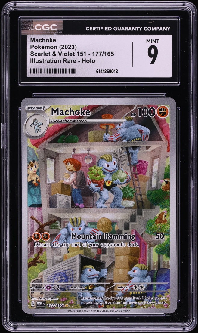 2023 Pokemon Scarlet & Violet 151 IR Machoke #177 CGC 9 MINT