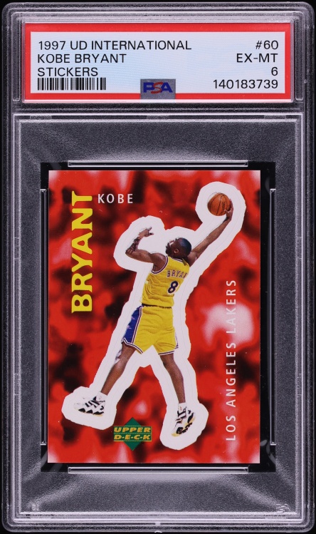 1997 Upper Deck International Stickers Kobe Bryant #60 PSA 6 EXMT
