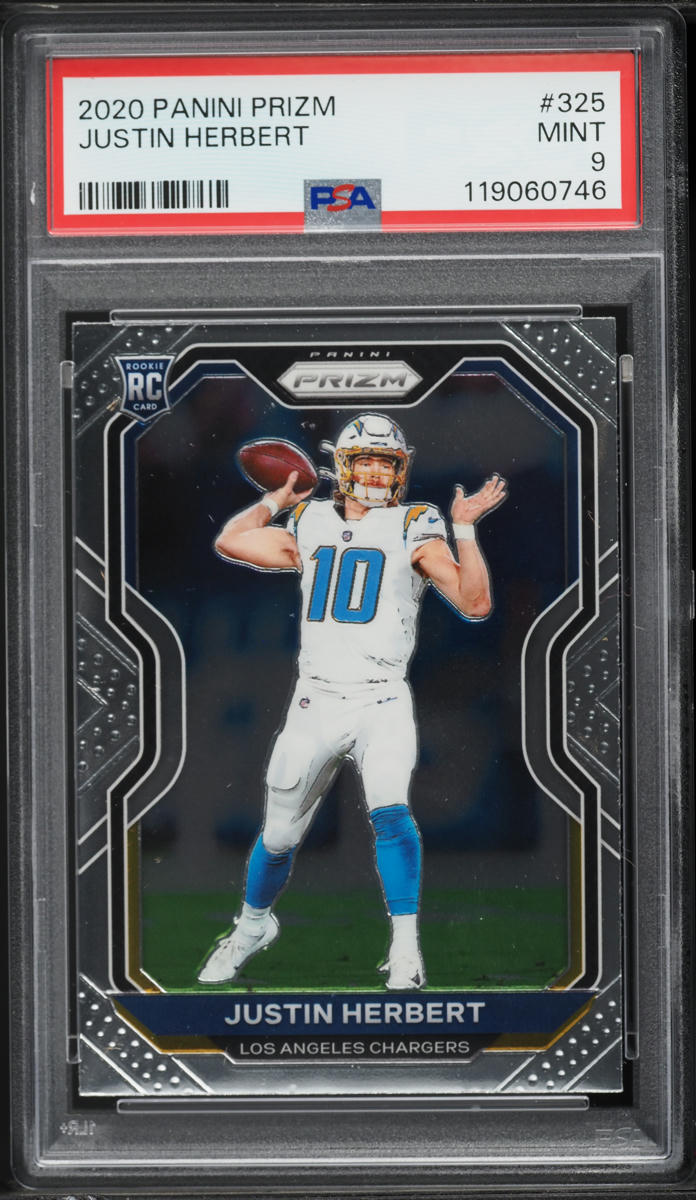2020 Panini Prizm Justin Herbert ROOKIE #325 PSA 9 MINT