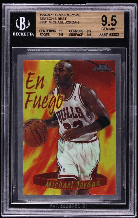1996 Topps Chrome Season's Best Michael Jordan #SB1 BGS 9.5 GEM MINT