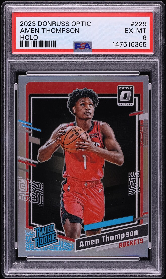 2023 Donruss Optic Holo Amen Thompson ROOKIE #229 PSA 6 EXMT
