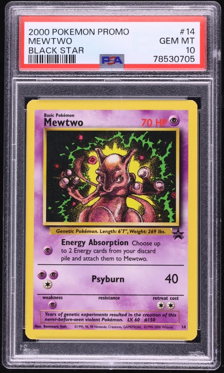 2000 Pokemon Black Star Promo Mewtwo Strikes Back Mewtwo #14 PSA 10 GEM MINT