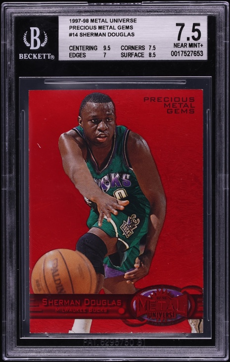 1997 Metal Universe Precious Metal Gems PMG Red Sherman Douglas /100 #14 BGS 7.5 NRMT+