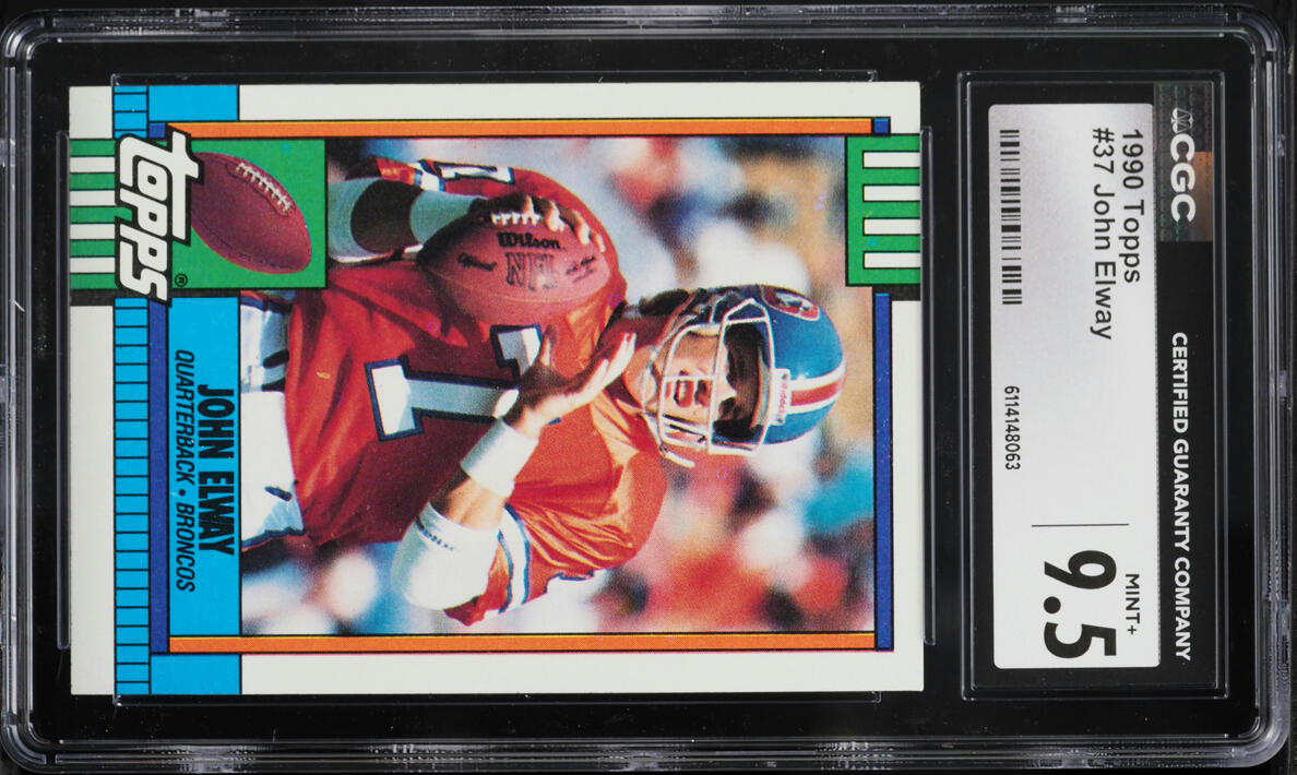 1990 Topps Football John Elway #37 CGC 9.5 MINT+