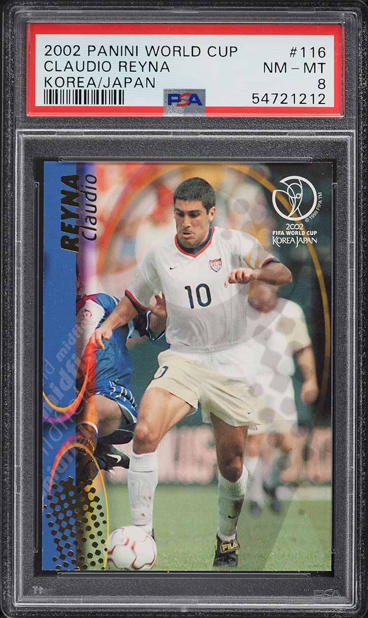 2002 Panini World Cup Korea Japan Claudio Reyna #116 PSA 8 NM-MT