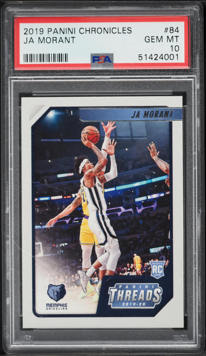 2019 Panini Chronicles Threads Ja Morant ROOKIE #84 PSA 10 GEM MINT