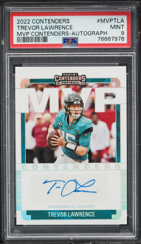 2022 Panini Select Die-Cut Zebra Prizm Trevor Lawrence #41 PSA 10