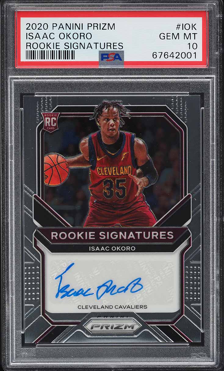 2020 Panini Prizm Signatures Isaac Okoro ROOKIE AUTO #RS-IOK PSA