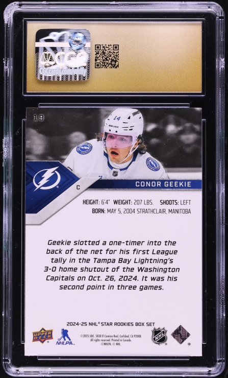 2024 Upper Deck Star Conor Geekie ROOKIE #19 CGC 10 PRISTINE