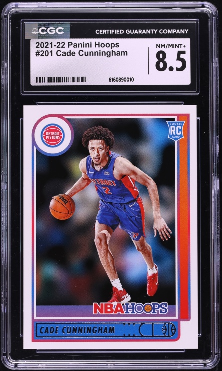 2021 Hoops Purple Cade Cunningham ROOKIE #201 CGC 8.5 NM-MT+