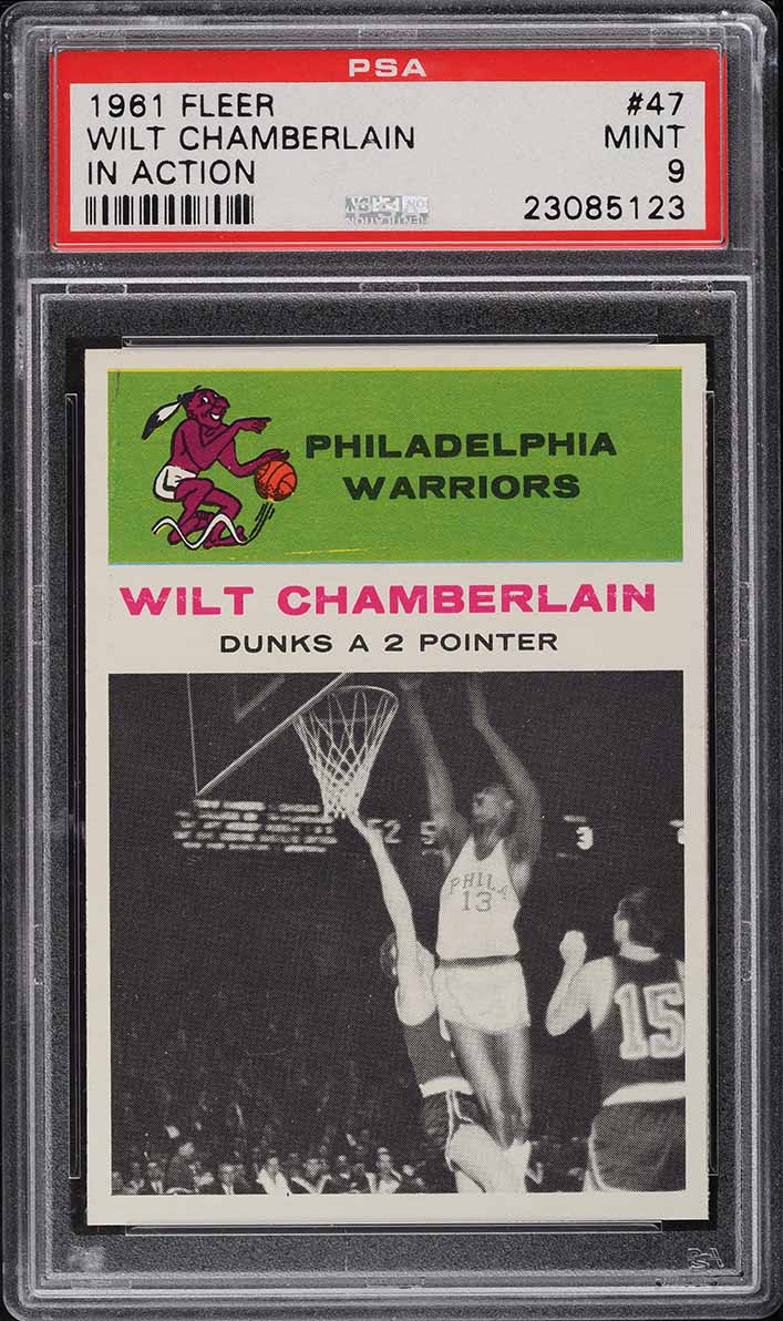 2012 Panini Crusade Gold Prizm Wilt Chamberlain /10 #90 PSA 9 MINT