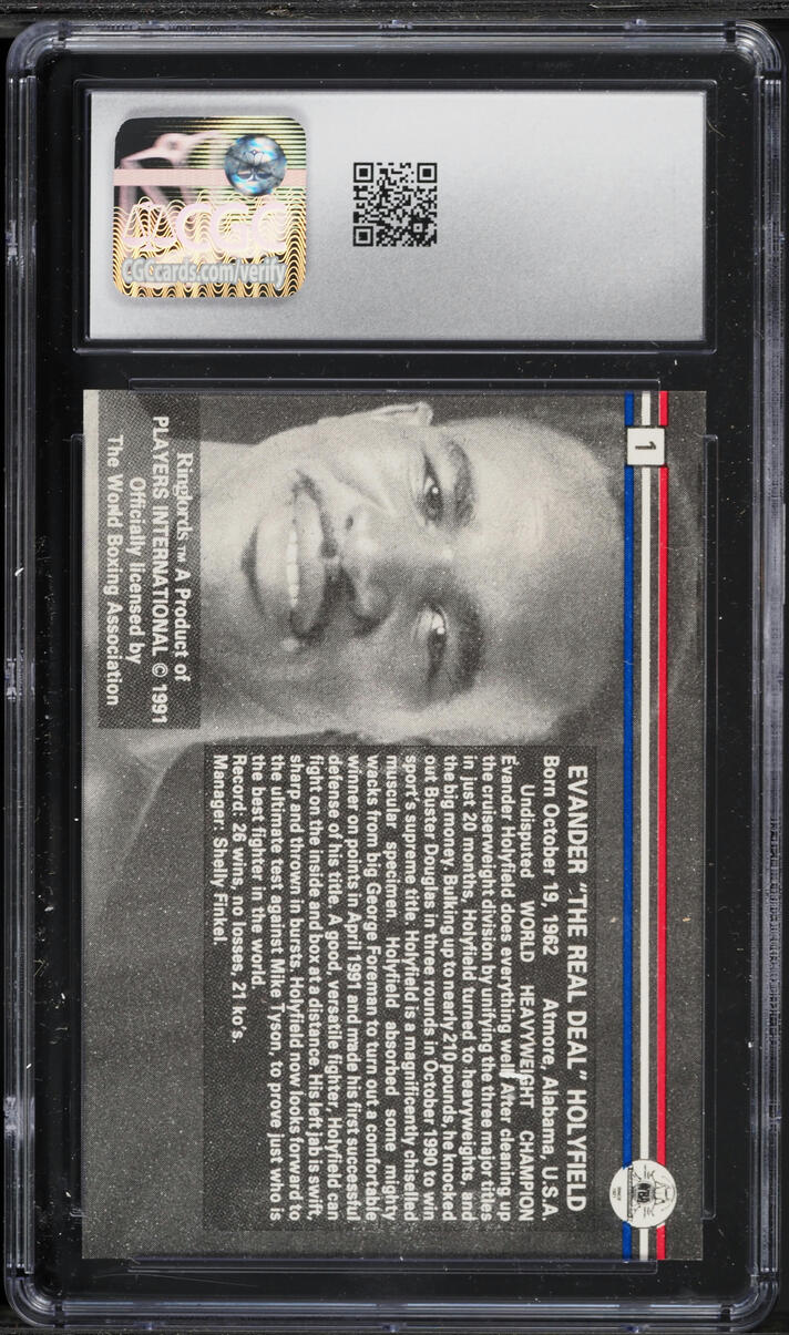 1991 Players International Ringlords Evander Holyfield #1 CGC 10 GEM MINT