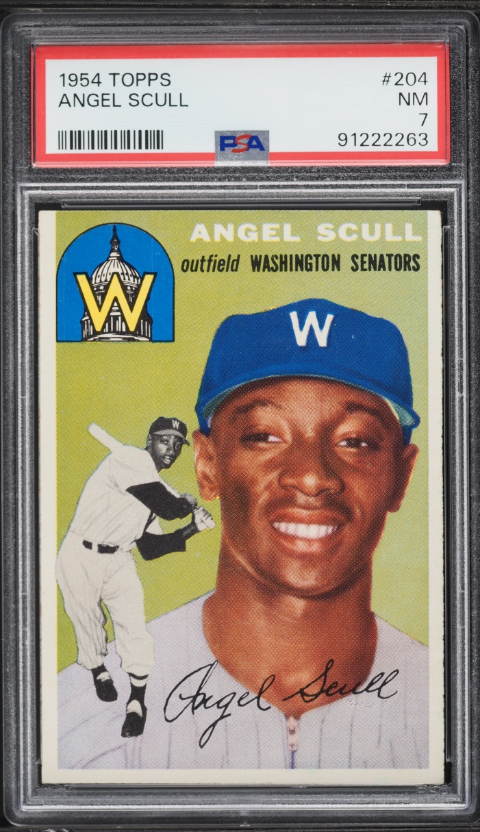 1954 Topps Angel Scull #204 PSA 7 NRMT